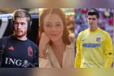 Caroline Lijnen ganhou notoriedade após ser apontada como personagem central da história que colocou fim à amizade entre Kevin De Bruyne (esquerda) e Thibaut Courtois (direita).