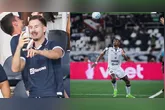 A gravação mostra exatamente o instante do gol decisivo