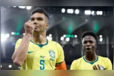Contra o Japão, Casemiro comemorou da mesma forma que no amistoso (na foto) contra o Panamá, em 2 de junho, no Maracanã.