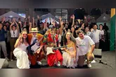 A comitiva oficial do Brasil na China conta com mais de 120 profissionais da cultura e a banda paraense colocou todo para dançar nesta segunda-feira (4).
