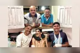 Pampam e família receberam a alegre visita do capitão bicolor