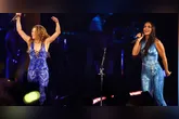 Shakira cantou e dançou ao lado de Ivete Sangalo.