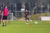 Zé Ivaldo durante treinamento do Remo na intertemporada antes de retorno à Série A
