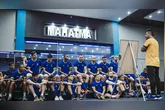 Técnico Julio Cezar Nunes e o elenco do Águia de Marabá