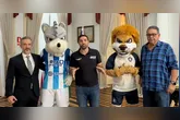 Igor Normando anuncia a Escolinha Re-Pa ao lado dos presidentes de Remo e Paysandu, em iniciativa que une esporte e inclusão social para crianças e jovens de Belém.