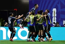 ATLANTA (United States), 15/07/2026.- Argentina players celebrate after the 1-1 during the FIFA World Cup 2026 semifinals match England against Argentina, in Atlanta, USA, 15 July 2026. EFE/EPA/RONALD WITTEK ORG XMIT: EPA6662