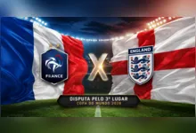 Saiba tudo sobre França x Inglaterra: horário, escalações e onde assistir ao jogo pelo terceiro lugar da Copa do Mundo de 2026.