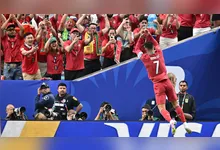 Soccer Football - FIFA World Cup 2026 - Group K - Portugal v Uzbekistan - Houston Stadium, Houston, Texas, U.S. - June 23, 2026 Portugal's Cristiano Ronaldo celebrates scoring their third goal IMAGN IMAGES via Reuters/Maria Lysaker
