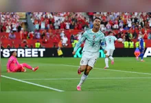 Cristiano Ronaldo alcançou a marca histórica de fazer o primeiro gol em mata-mata de Copa do Mundo.