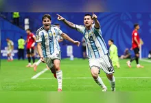 Messi segue na busca para se isolar como maior artilheiro das Copas do Mundo.