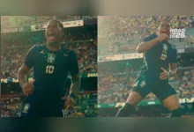 A ilusão óptica da camisa pode ter sido apenas uma coincidência, mas ela resume bem a expectativa que o futebol brasileiro deposita no jovem atacante