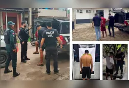 As forças de segurança do Pará realizaram uma série de prisões em flagrante em seis municípios diferentes