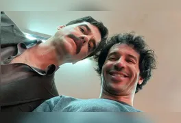 Ator foi fotografado nos bastidores do suspense de vampiros Flesh of the Gods, cujas filmagens acontecem nos Estados Unidos.