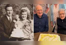 Betty e Kermit Eastman se conheceram na adolescência e enfrentaram a 2ª Guerra Mundial antes da união.