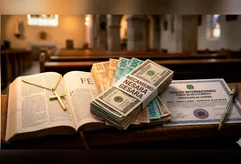 Documentos falsificados e extratos bancários com valores fictícios eram utilizados para convencer os fiéis da legalidade das operações.