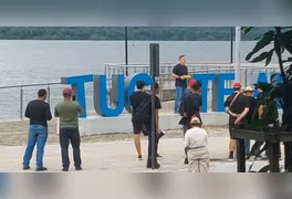 Huck esteve no cás da cidade