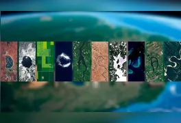 Satélite da Nasa pesquisa imagens na terra que se parecem com letras do alfabeto