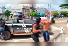 Agentes da Polícia Civil do Pará mobilizados durante as diligências de busca e captura no bairro Beira Rio, em Tucuruí.