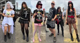 Fãs capricham nos looks com referências ao universo do Guns N’ Roses e transformam o Mangueirão em uma passarela de estilo e atitude.