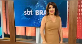 Simone Queiroz durante apresentação do SBT Brasil; jornalista explicou episódio após repercussão online