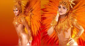 Mileide Mihaile desfilou como Rainha de Bateria da Unidos da Tijuca no Carnaval deste ano, na Marquês de Sapucaí.