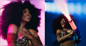 A cantora paraense Gaby Amarantos durante apresentação da turnê “Rock Doido” no Vivo Rio, no Rio de Janeiro.