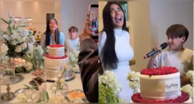 Simaria comemorou os 44 anos cercada pela família e se divertiu com o pedido inusitado do filho Pawel durante as homenagens da noite.