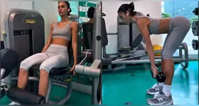 Com a agenda apertada e pouco tempo para se exercitar, ela usou 30 minutos do seu tempo para intensificar a rotina.