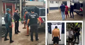 As forças de segurança do Pará realizaram uma série de prisões em flagrante em seis municípios diferentes