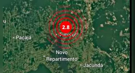 Abalo de magnitude 2,8 assustou moradores e foi capturado por câmeras de monitoramento; este é o quinto evento sísmico na região em menos de três dias.