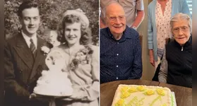 Betty e Kermit Eastman se conheceram na adolescência e enfrentaram a 2ª Guerra Mundial antes da união.
