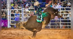 Rodeio profissional é um dos atrativos da festa