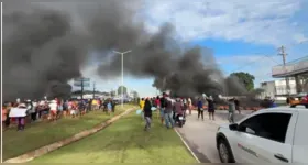 Manifestação na BR-316 provoca congestionamento intenso e aumenta tempo de viagem na saída de Belém, na manhã desta terça-feira (26).