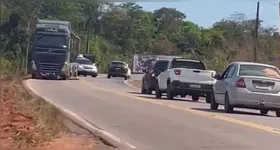 O acidente que matou o motociclista resultou em engarrafamento na PA-287