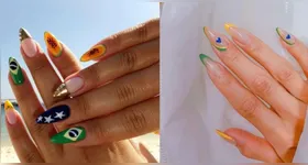 Unhas decoradas representa jeito criativo e estiloso de mostrar a paixão pelo futebol brasileiro.