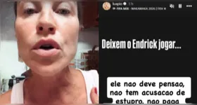 Atriz comparou Neymar e Endrick em  publicação feita nos stories do Instagram.