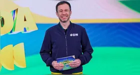 Afirmação de Tiago Leifert sobre aarbritagem foi feita durante o programa Domingo Legal.