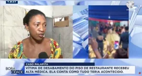 Vítima do desabamento passou por cirurgia após sofrer ferimentos na cabeça e precisou receber 38 pontos