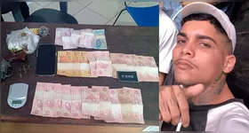 Arma, drogas e dinheiro foram encontrados com o suspeito