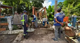 Os serviços de reconstrução na ponte do Galo estão adiantados