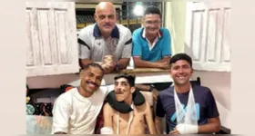 Pampam e família receberam a alegre visita do capitão bicolor