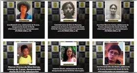 Ao todo, são 14 crianças e adolescentes divulgadas pela PC