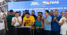 Prefeito de Belém assina Ordem de Serviço do Programa Creches por Todo o Pará com a Governadora Hana Ghassan.