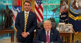 Em audiência pública, Flávio Bolsonaro pediu que não haja tarifas ao Brasil no momento.