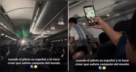 Os aregntinos chegaram a comemorar o título em pleno voo, mas foi uma pegadinha do piloto espanhol.