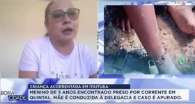 Conselho Tutelar e Polícia Militar atenderam ocorrência em Itaituba após criança de 5 anos ser encontrada acorrentada em quintal de residência.