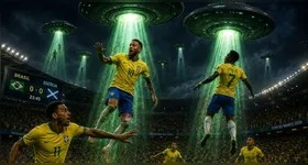 Previsão de uma suposta invasão alienígena durante o jogo do Brasil viralizou nas redes sociais e inspirou memes, montagens e vídeos criados com inteligência artificial