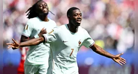 Soccer Football - FIFA World Cup 2026 - Group I - Norway v France - Boston Stadium, Foxborough, Massachusetts, U.S. - June 26, 2026 France's Ousmane Dembele celebrates scoring their third goal, completing his hat-trick REUTERS/Dylan Martinez     TPX IMAGES OF THE DAY