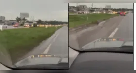 Nas imagens registradas no local, é possível ver os carros passando normalmente, sem filas longas ou lentidão.