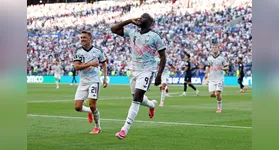 Soccer Football - FIFA World Cup 2026 - Round of 16 - United States v Belgium - Seattle Stadium, Seattle, Washington, U.S. - July 6, 2026 Belgium's Romelu Lukaku celebrates scoring their fourth goal REUTERS/Lee Smith